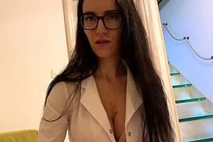 hot nurse in latex provides sex therapy