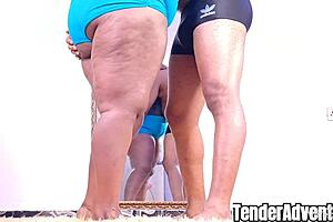 Admiring her thick soft ebony body leads to a quick doggystyle fuck with big black cock