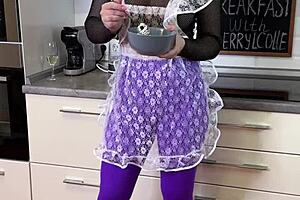 Breakfast With Cherrylcolle Involves Food Fetish Play With Nylon And Heels