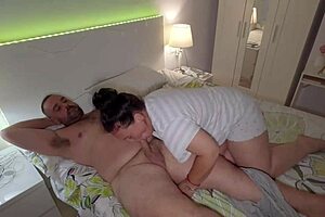 Chubby Latina enjoys sucking and banging missionary until she climaxes in homemade clip.