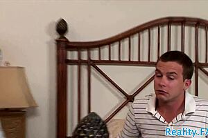 Milf stepmom experiences action in both wide open holes.