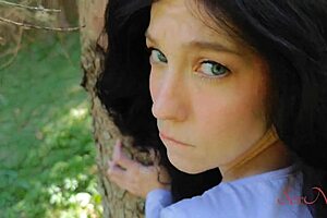 Lost influencer sucks dick in woods