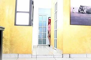 Mature woman misbehaves alone at home