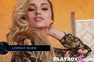 hot blonde milf feels amazing exposing body after striptease