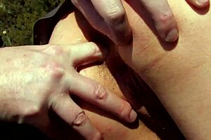 amateur milf whore gets passionate quickie analhole fucking outdoors with asshole orgasm