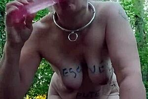 Esclave f in forest bondage humiliation