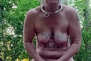 Esclave f in forest bondage humiliation