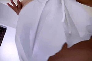 The horny babe next door masturbates her big wet pussy. She can't stop orgasming with her chubby cheeks shaking