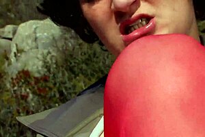 amateur milf whore gets passionate quickie analhole fucking outdoors with asshole orgasm