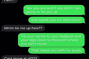 Sexting and humiliating my sissy bitch real hard