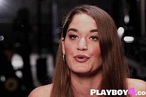 Big ass babe stretches with hot milf after group workout with friends.