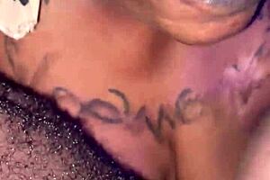 The milf eagerly fills her mouth with big black cock