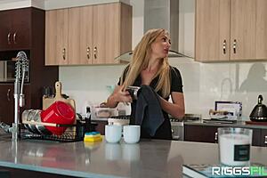 Horny housewife craves monster cock licks