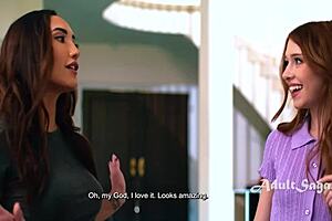 Milf fucks the neighbors girl Chloe Amour Myra moans