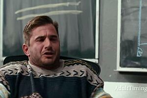 dude, caught jerking to chalk boobs, now bedding a lesbian duo!