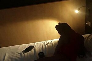 a mature fit mistress does a striptease with clothes ripping