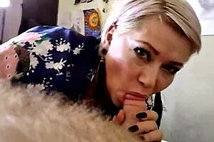 mature beauty aimee sucks cock pov with hot milf vibes 😏