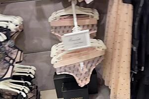 Masturbating in the stores changing room and trying on new underwear