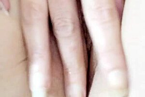 chrissybee playin with my wet pussy, damn its throbbin