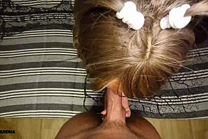 Milf enjoys anal deception at night