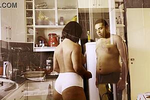 Cooking and banging with athletic mature in taboo doggystyle! 🔥