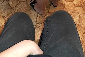 I secretly masturbate next to my stepmom in the kitchen miniskirt, risking orgasm and cum.