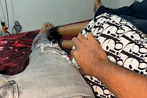 Distracted by Girlfriend's Ass in Bed During Movie