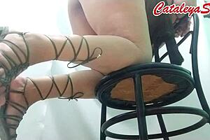 Big Ass Sasha In Green Dress Posing Sexily For Fans In Livestream Part 1 2