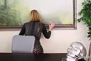 Sara Jay Fucks Her Hard On That Desk!