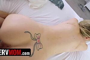 My stepmom accidentally tasted my cum, so she sucked my dick dry in this intense session