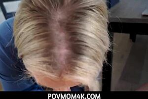 Has the pill's effect worn off for this step mom in POV sex?