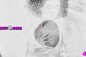 curly latina girl bruna rocha exposes amazing body while posing