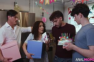 Stepmom's birthday anal fucking surprise!