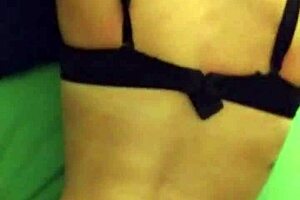 Blonde Teacher Teases in Stockings?