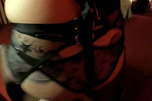 Step mom in shiny leggings fucks taboo 10 inch dick and gets creampie.