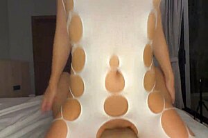 Watch the ladies fuck each other while the dude pounds that superb pussy pie!