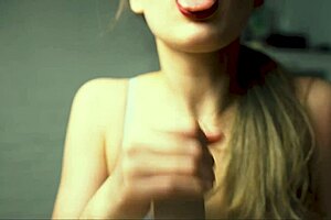 i jerk off my boyfriend in close-up, moaning in lingerie