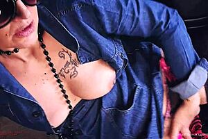 Horny housewife, umm, fingering my big hairy pussy outdoor in pantyhose, moanin’ loud in public, can’t help it!