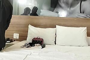 I fucked her in the motel with creampie and anal on cam 2