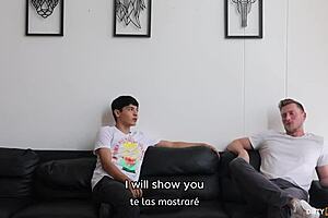 does my foreign friend fuck my stepmom in juicy pussy missionary? wet licking on bed with cowgirl shoes!