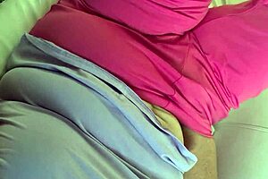 Teasing fat mature wife shows off big boobs and juicy curves.