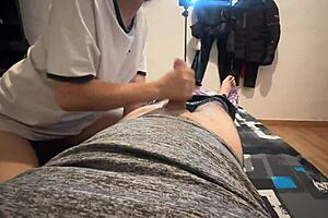 I want you to give me your milk, stepfather, fill my mouth.