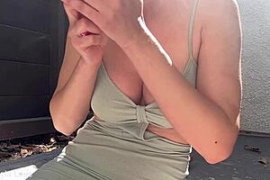 Italian Mother-in-Law Enjoys Outdoor Smoking Fetish in Slow Motion