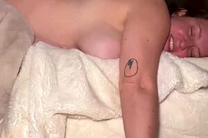 Avril Showers Prone Bone Fuck and Hairy Pussy Creampie!