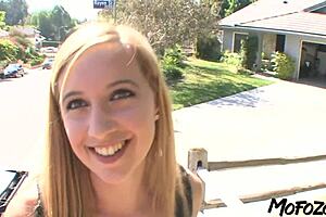 Mofozo com - I made a real amateur sex video with a blonde student. Her deepthroat skills blew me away!