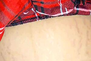 sexy latina wife in outfit gets cum covered after tight wet sex