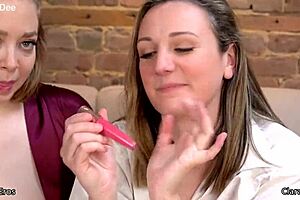 clara dee in sissy dress-up, pov spitroast with elle eros