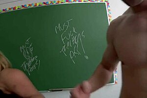 porndop com - pervy teacher found porn in classroom with curvy big tits and anal