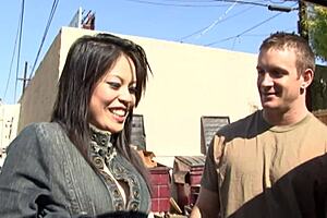 Fucking this Asian whore mom with big tits, damn I messed up her shaved hole