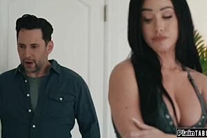 emmy demure teaches stepson to fuck with big natural tits